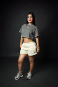Gray crop top