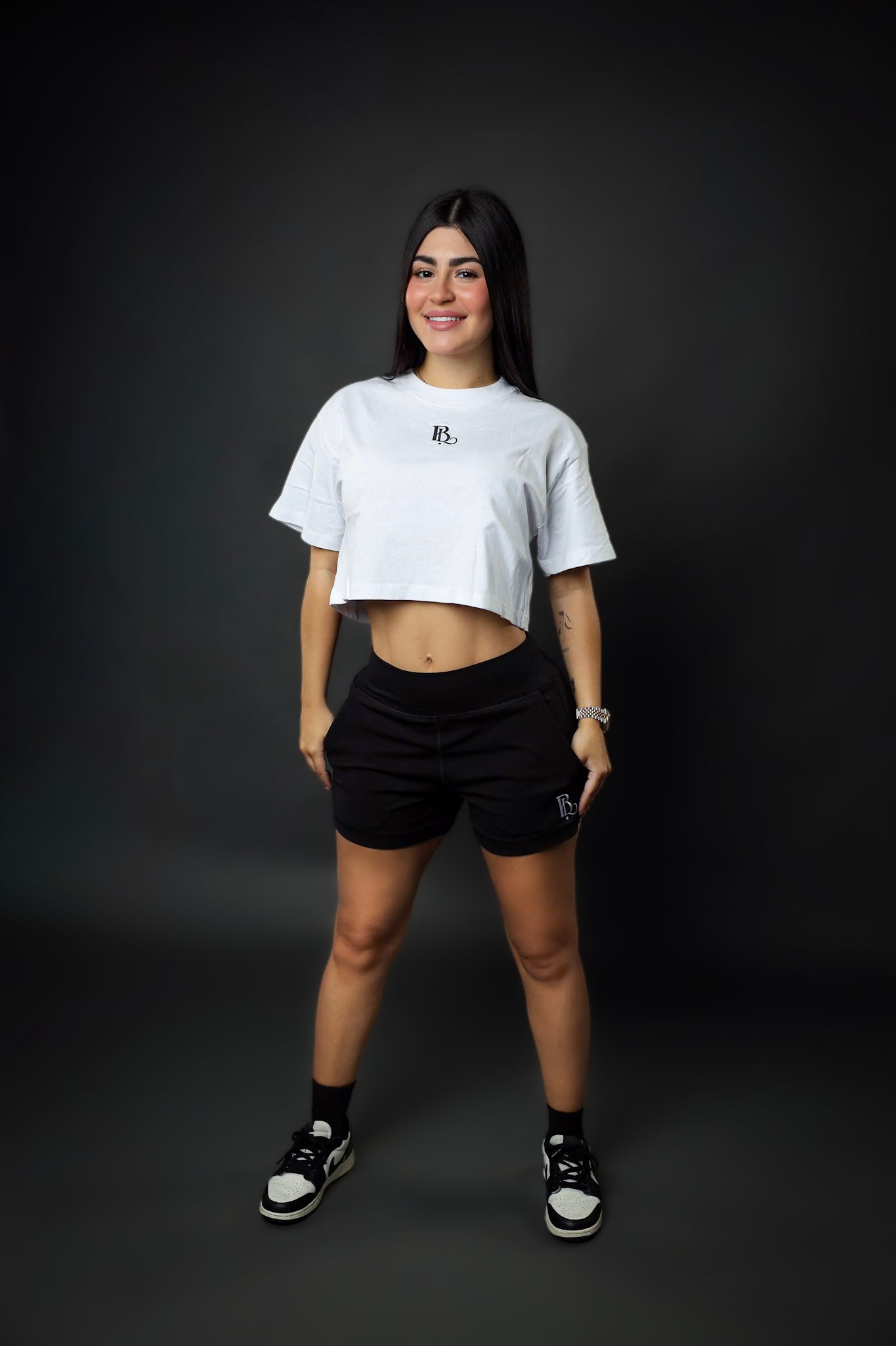 White crop top